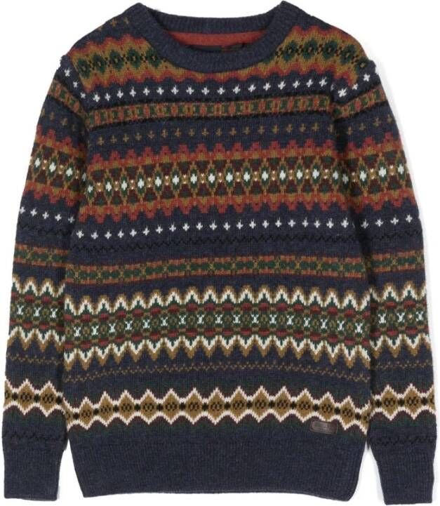 Barbour Ronde hals gekweek , Blauw, Heren