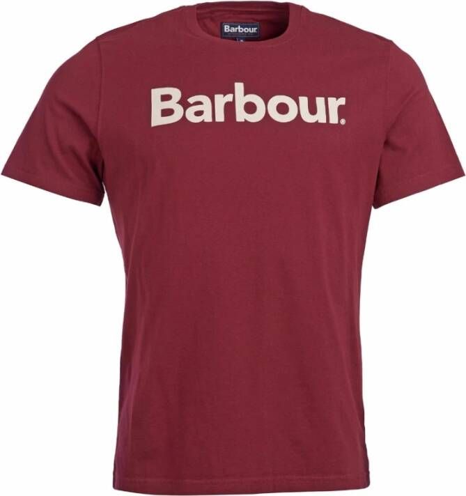 Barbour Logo T shirt , Rood, Heren