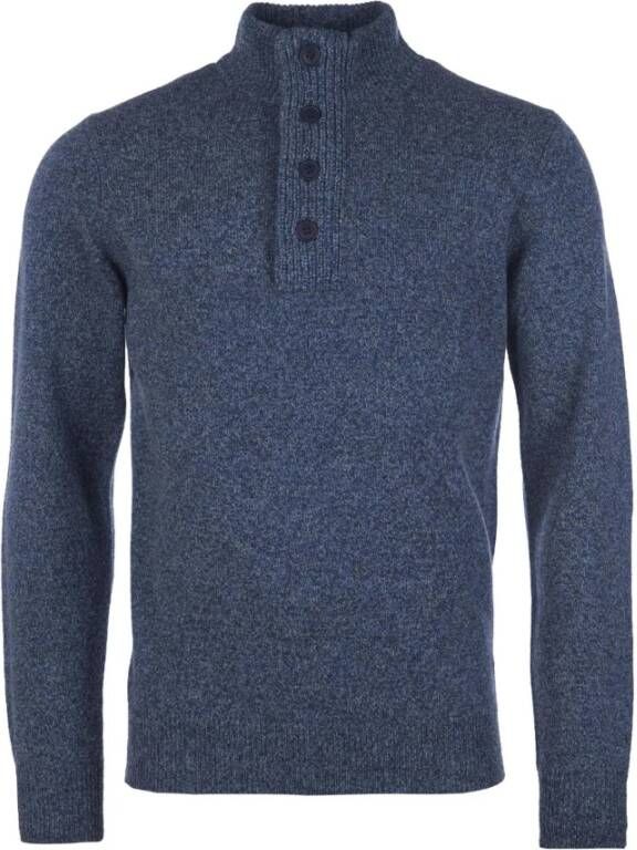 Barbour trui Patch blauw gemeleerd
