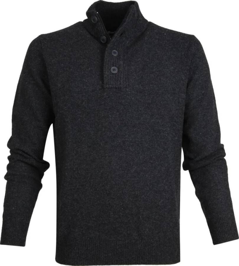 Barbour Trui Wol Patch Antraciet , Blauw, Heren