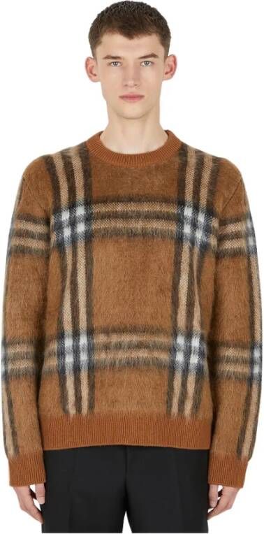 Burberry Gebreide kleding , Bruin, Heren