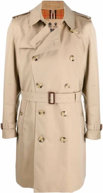 Burberry Gordelige jassen , Beige, Heren