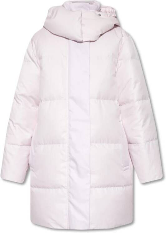 Burberry Afneembare kap puffer jas , Roze, Dames