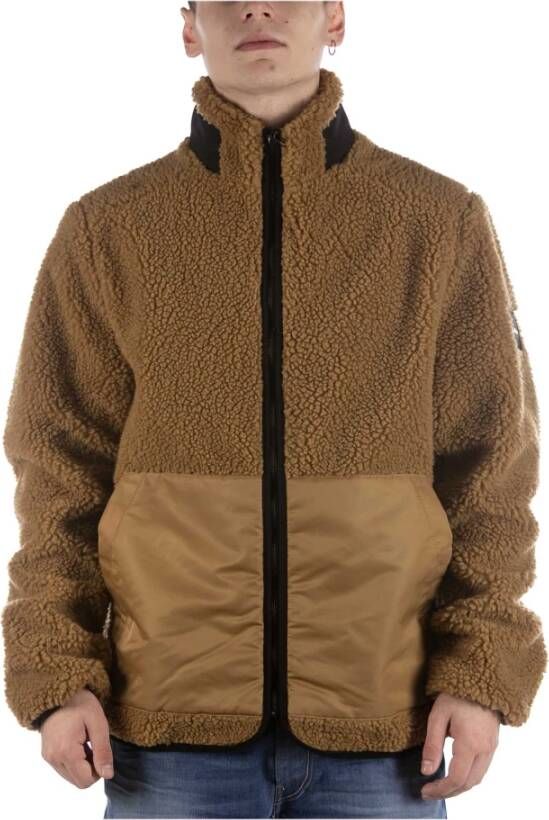 Calvin Klein Faux bont shearling jassen , Bruin, Heren