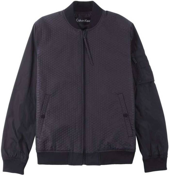 Calvin Klein Gewatteerde bomberjack , Zwart, Heren