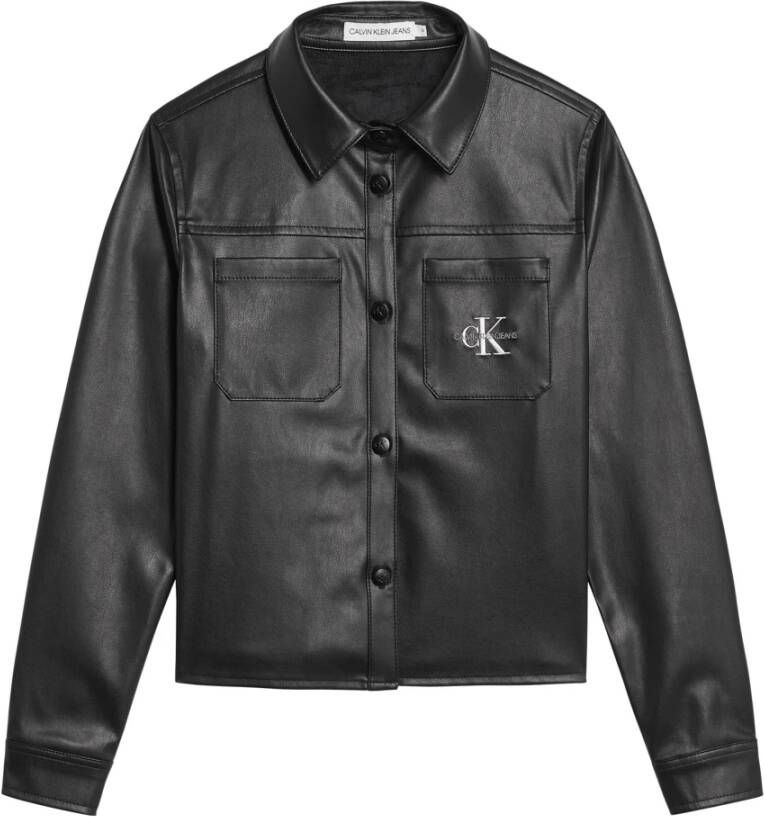 Calvin Klein Provocative blouse van imitatieleer