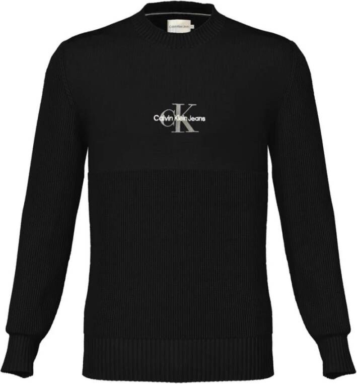 Calvin Klein Ontspannen trui met geborduurd logo , Zwart, Dames