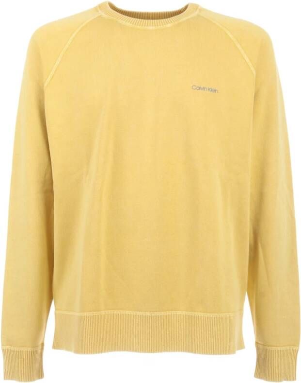 Calvin Klein Round neck Knitwear , Geel, Heren
