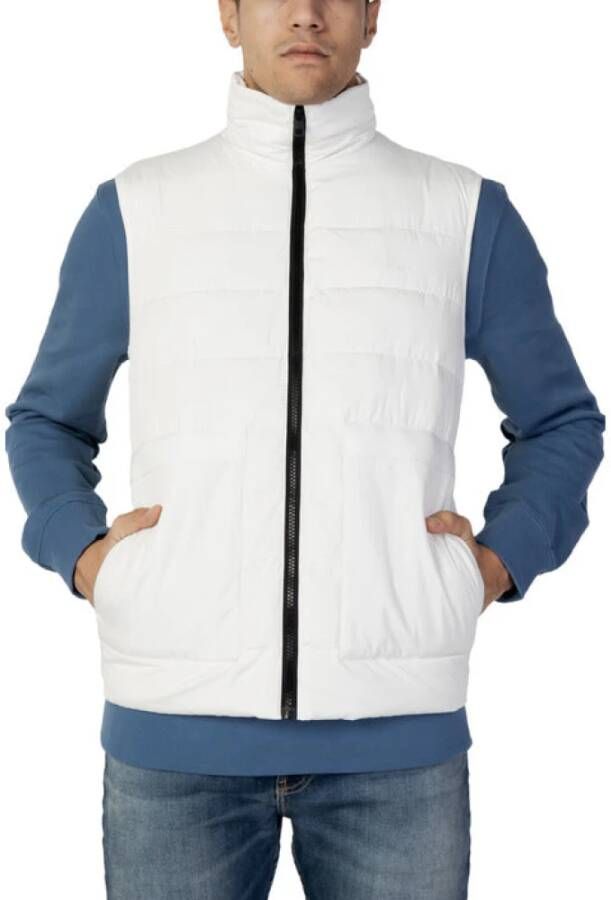 Calvin klein Badge trimvest J30J322495Ybi Jeans, Wit, Heren