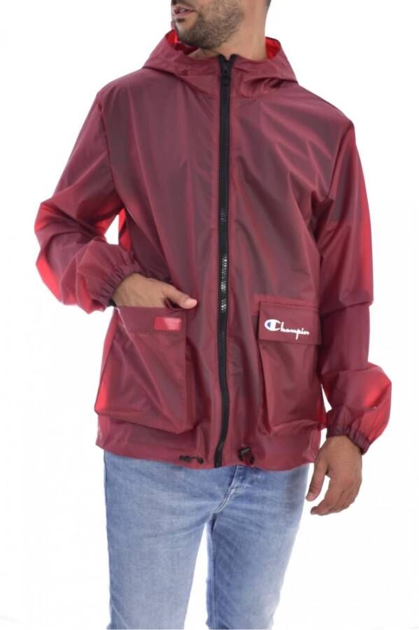 Champion Transparant logo regenjas , Rood, Heren