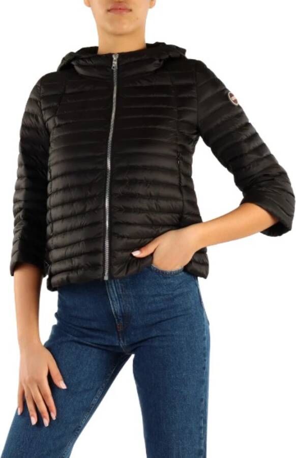 Colmar Hooded Down Cape Jacket , Zwart, Dames