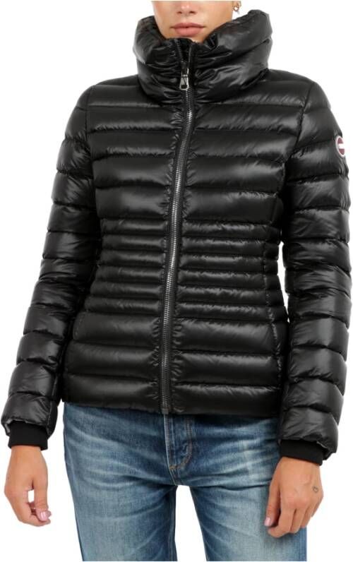 Colmar High Neck Recycled Fabric Down Jacket , Zwart, Dames