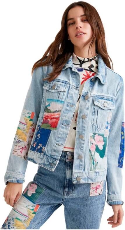 Desigual Blazer gekleurde klassieker , Blauw, Dames