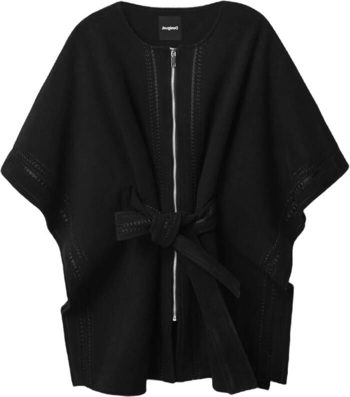 Desigual Poncho's Zwart Dames