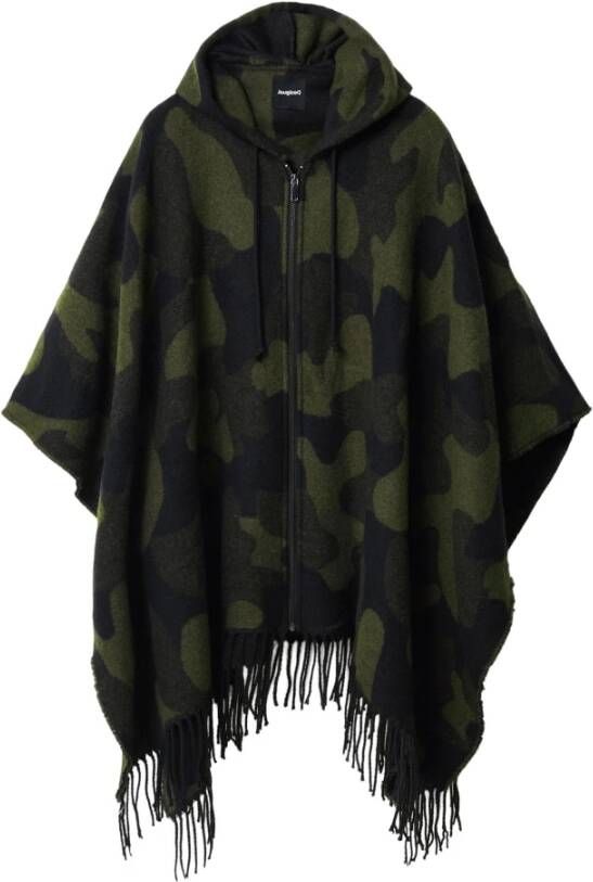 Desigual Poncho's Groen Dames