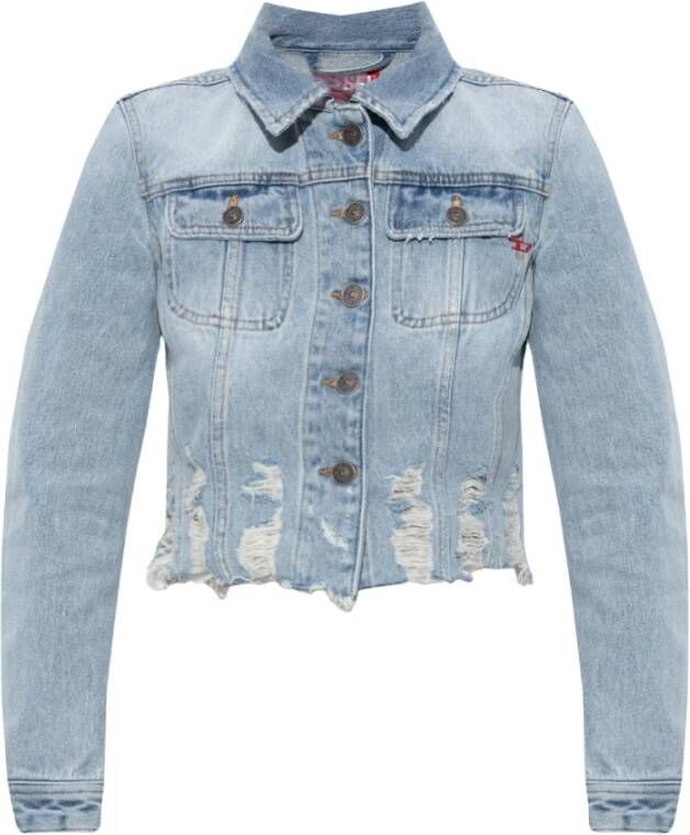 Diesel ‘De Slimmy P’ denim jacket , Blauw, Dames