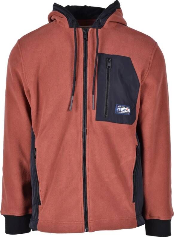 Diesel Fleece jassen , Rood, Heren