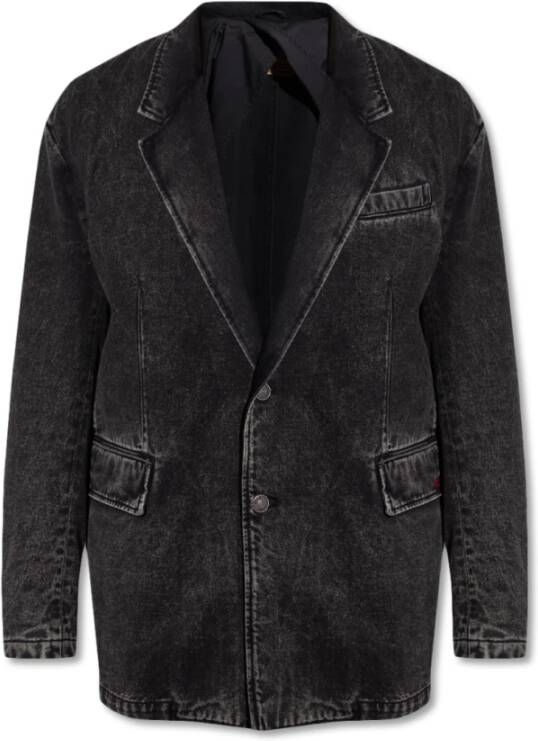 Diesel D Blaz regular fit colbert van denim met klepzakken
