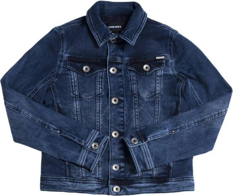 Diesel 00J3Rf Kxa3V Jaffyj Jacket AND Jackets Unisex Boys Denim Medium Blue