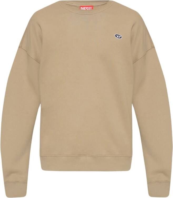 Diesel Sweatshirt met logo , Beige, Heren