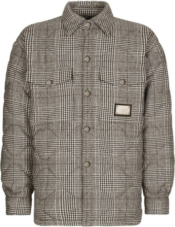 Dolce & Gabbana Dark Side Shirt Jacket , Grijs, Heren