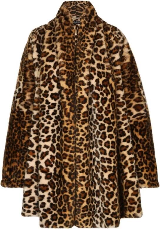 Dolce & Gabbana Faux Fur & Shearling Jackets , Bruin, Dames