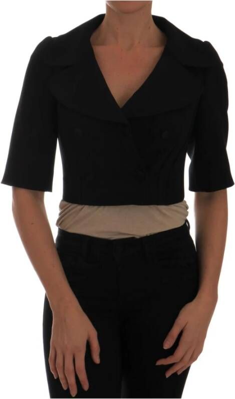 Dolce & Gabbana Korte mantel , Zwart, Dames