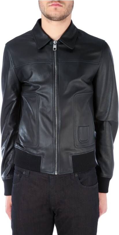 Dolce & Gabbana Leren Jassen Zwart Heren