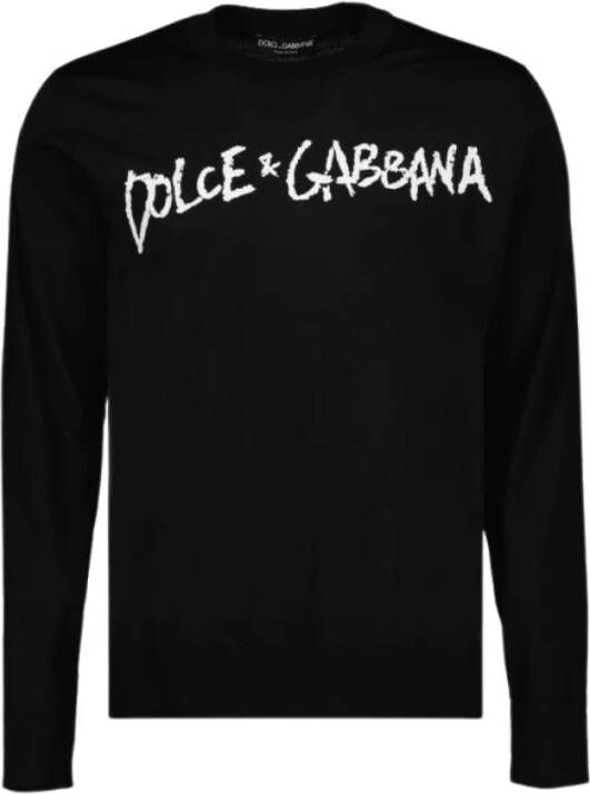 Dolce & Gabbana Pull à logo Taille 48, Couleur Presta Noir, Bestseller 25 , Zwart, Heren