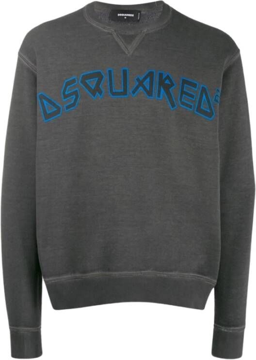 Dsquared2 Band Logo Sweatshirt , Grijs, Heren
