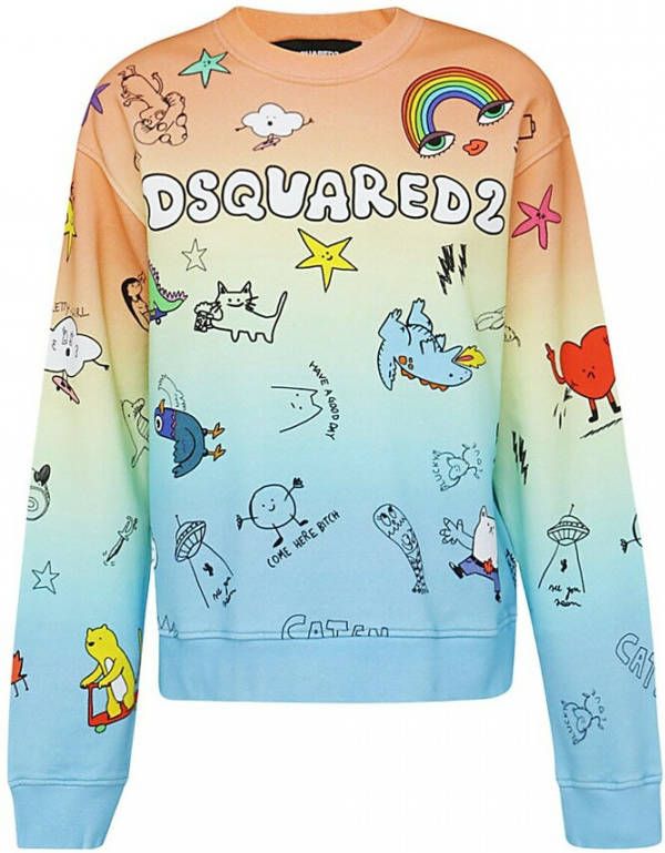 Dsquared2 Hoodies & Sweatvesten Blauw Dames