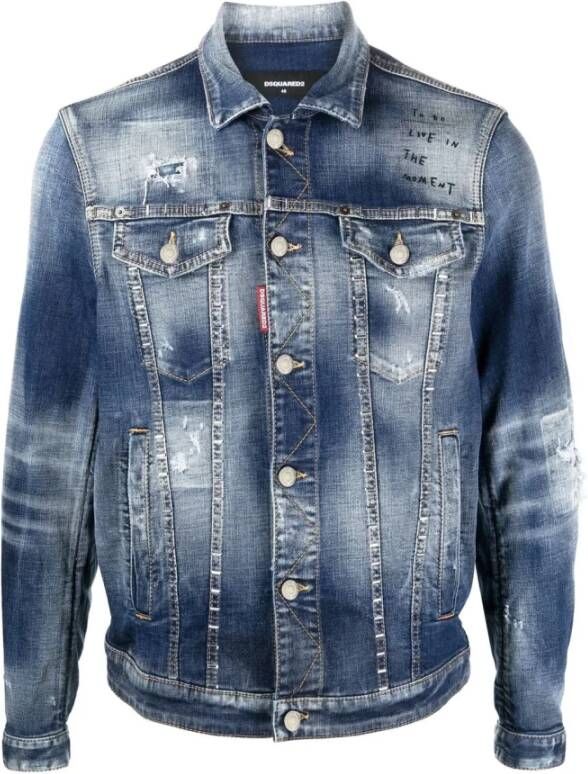Dsquared2 Denim Jackets , Blauw, Heren