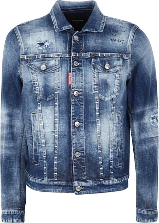 Dsquared2 Denim Jackets , Blauw, Heren
