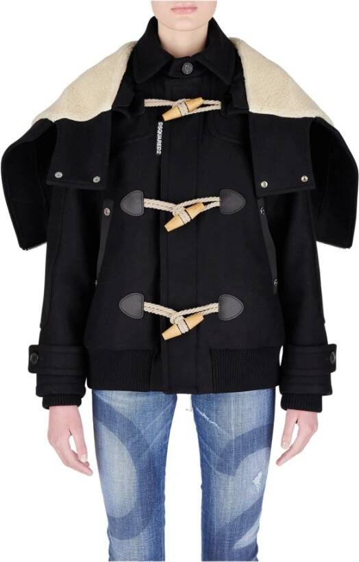 Dsquared2 Trenchcoats & Mantels Zwart Dames