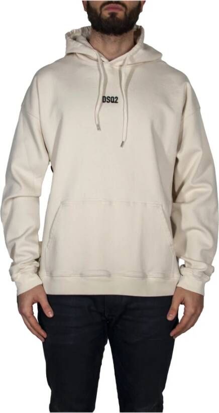 Dsquared2 Dsq2 Hoodie Beige , Beige, Heren