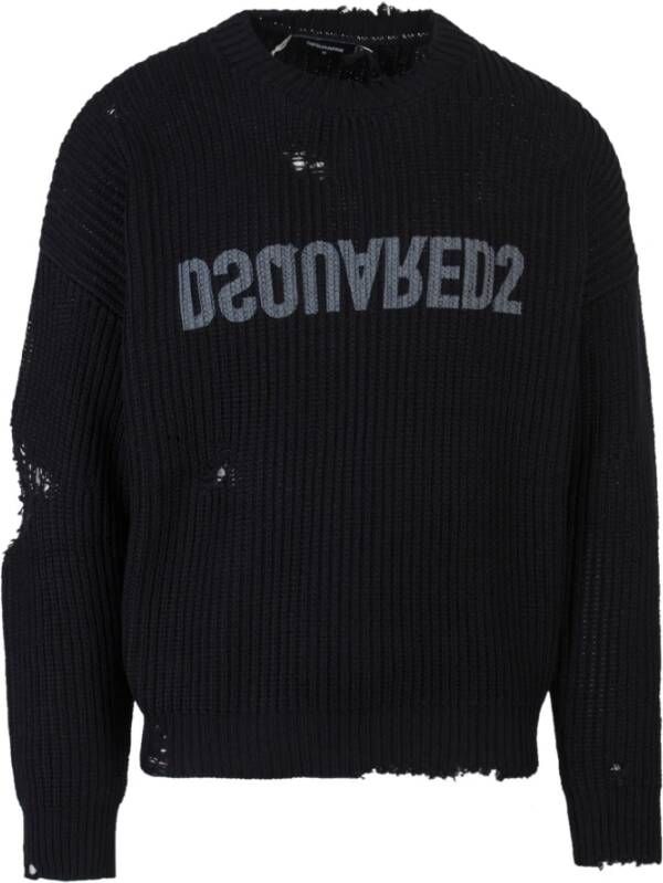 Dsquared2 Gebreide kleding , Zwart, Heren