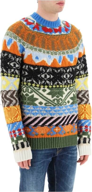 Dsquared2 globetrotter sweater , Bruin, Heren