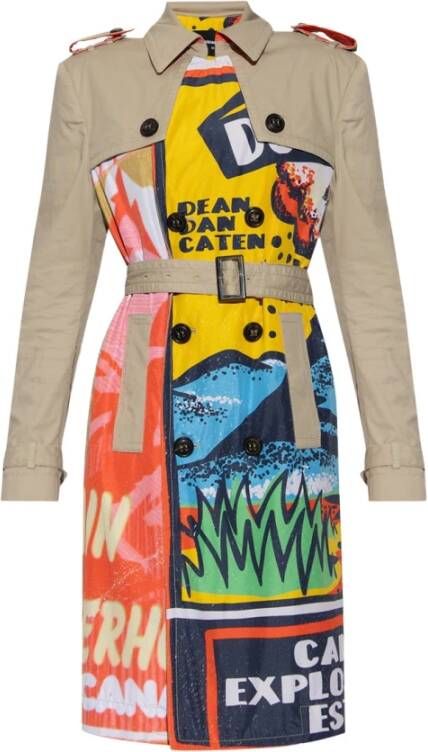 Dsquared2 Grengraamlaag met een patroon , Beige, Dames