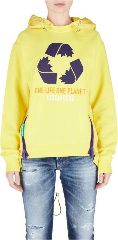 Dsquared2 Hoodies & Sweatvesten Geel Dames