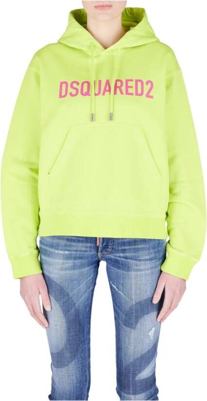 Dsquared2 Hoodies & Sweatvesten Geel Dames