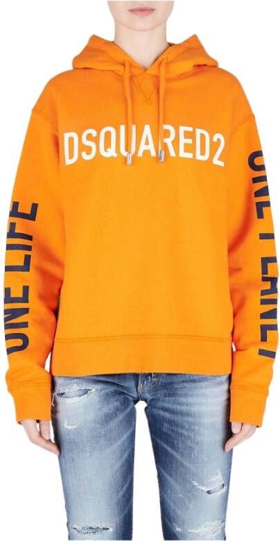 Dsquared2 Hoodies & Sweatvesten Oranje Dames
