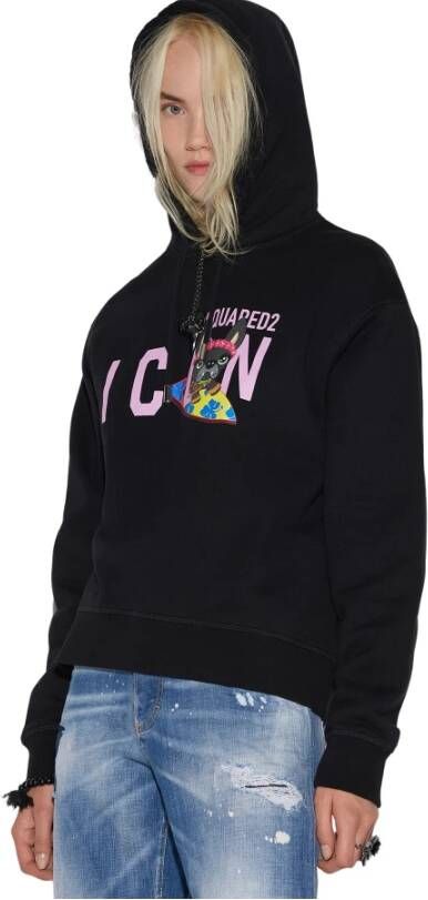 Dsquared2 Hoodies & Sweatvesten Zwart Dames