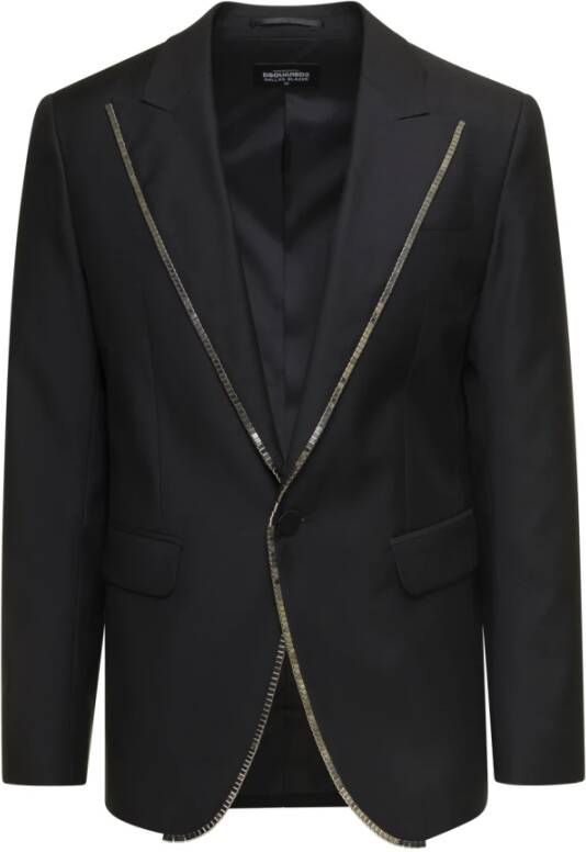 Dsquared2 Jackets Black , Zwart, Heren