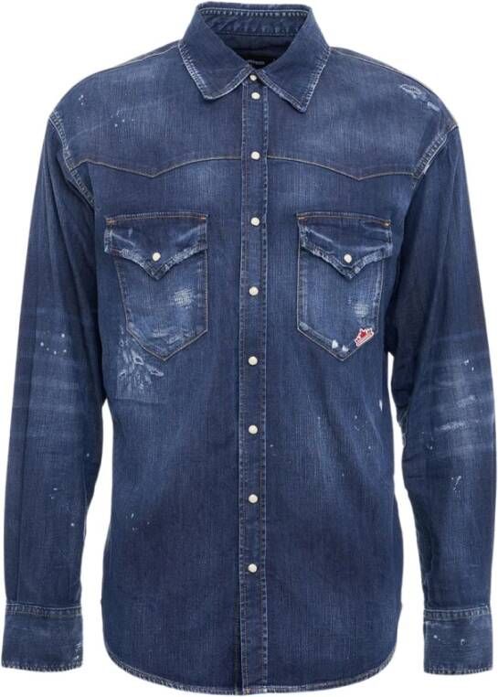 Dsquared2 Men Clothing Jeans Blue Ss23 , Blauw, Heren