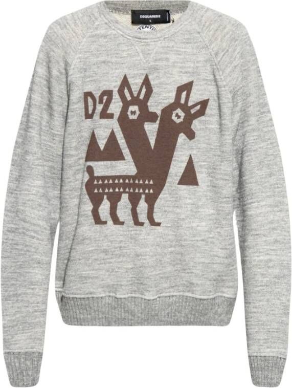 Dsquared2 Printed sweatshirt , Grijs, Heren