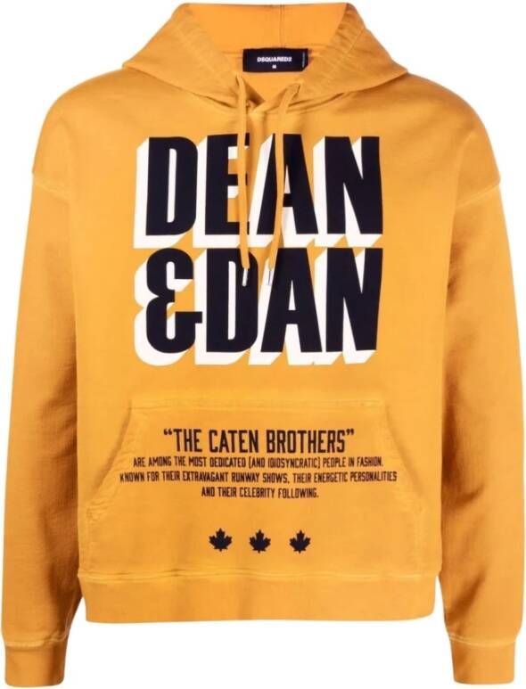 Dsquared2 S71Gu0556 S54438 Sweaters/gebreide kleding , Geel, Heren