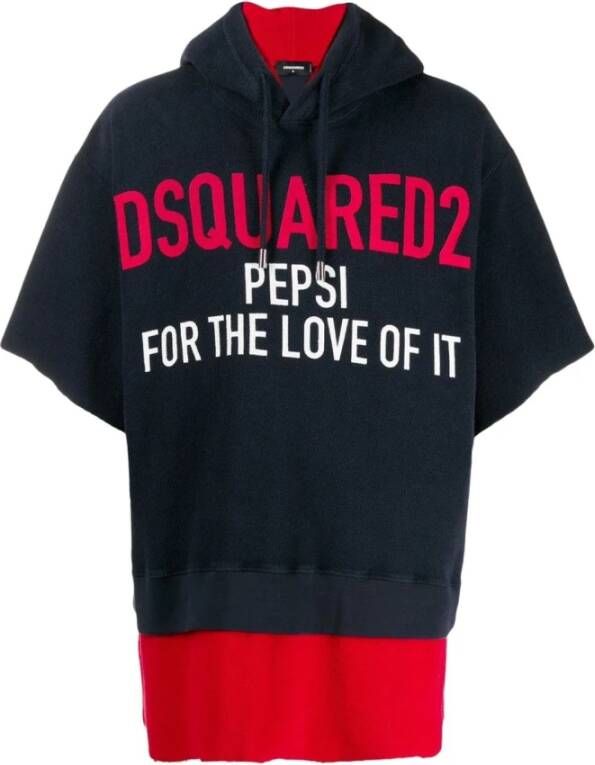 Dsquared2 Sweatshirt met korte mouwen , Blauw, Heren