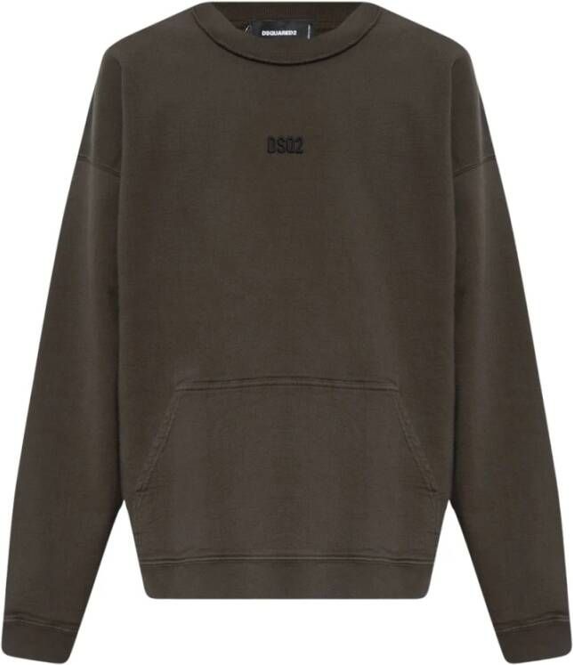 Dsquared2 Sweatshirt met logo , Groen, Heren