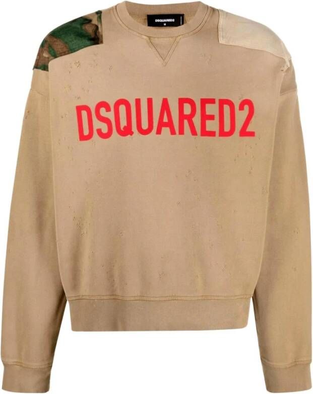 Dsquared2 Sweatshirts , Beige, Dames