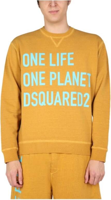 Dsquared2 Sweatshirts , Geel, Heren